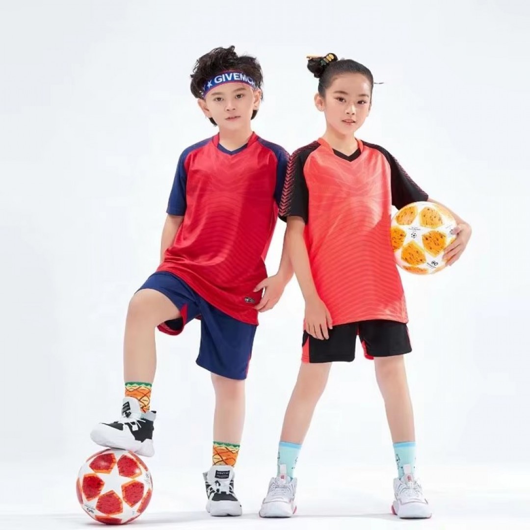 Sport Soft Material Short Sleeve Men Boys Kids 3XS-4XL Full Set Jersey Football Shirt Soccer Wear Suit