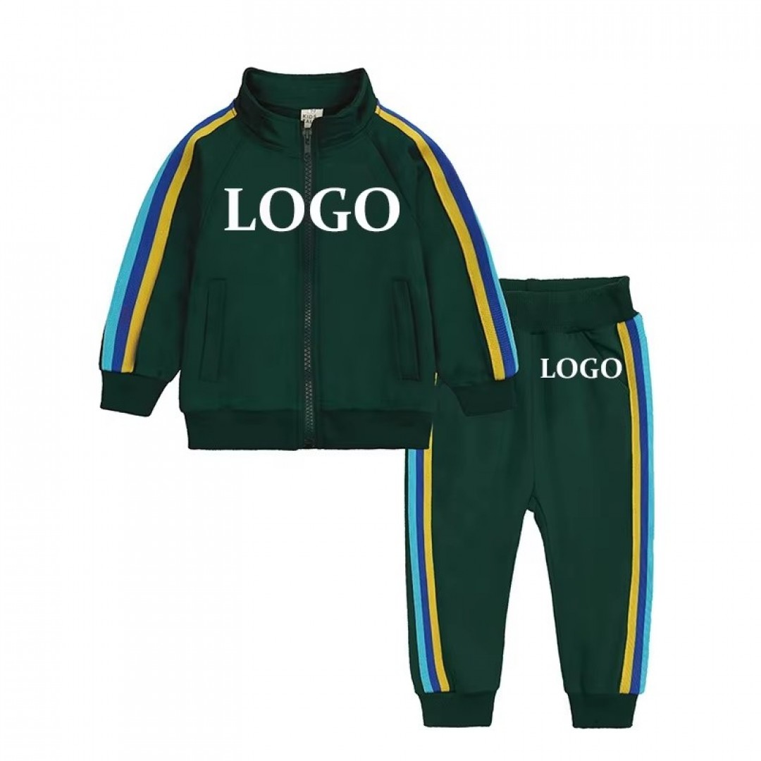 certifiedWholesale Children'S Wear Suits Boys and Girls 2 Piece Sportswear Two Piece Logo Kids Furniture Set Clothes