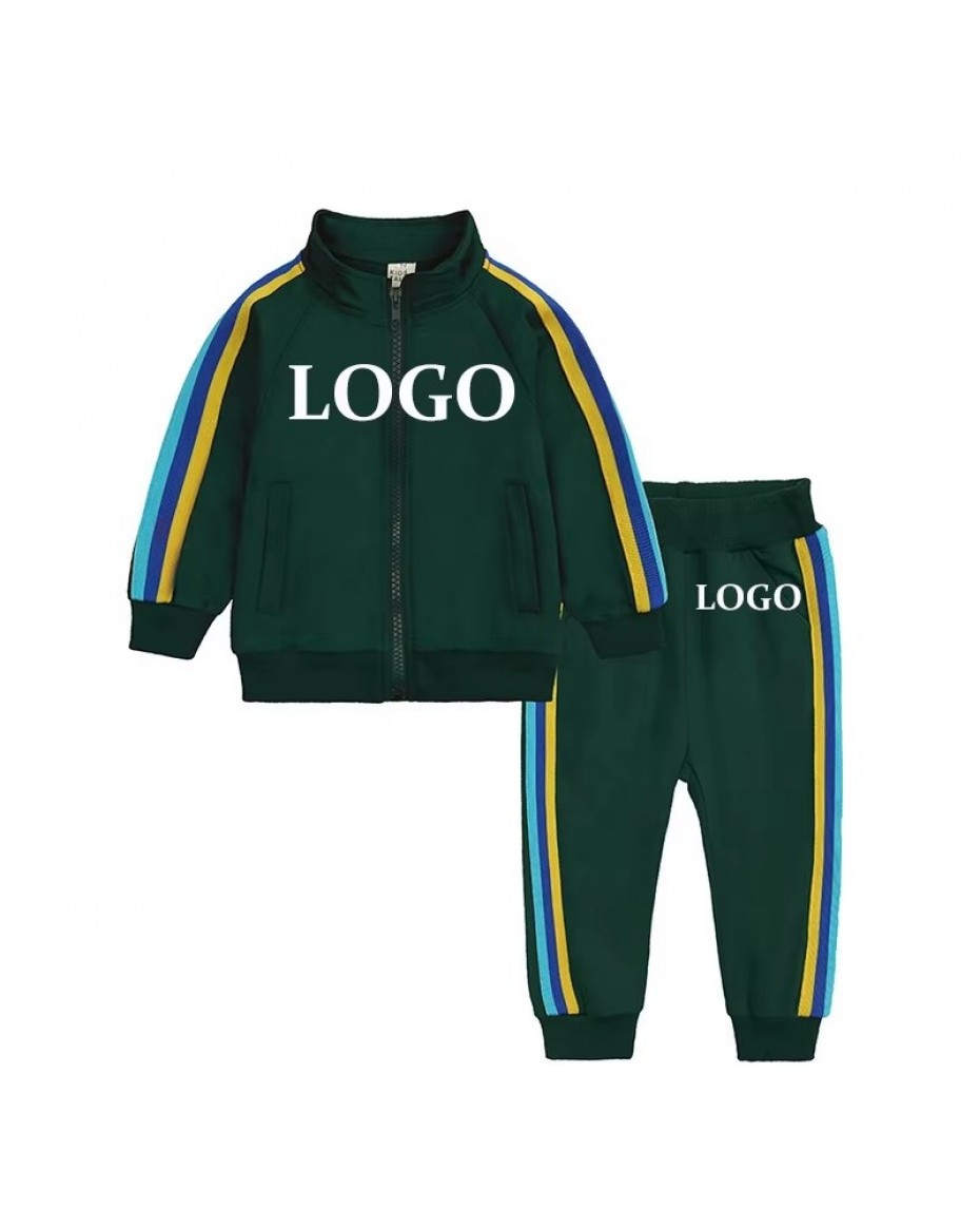 certifiedWholesale Children'S Wear Suits Boys and Girls 2 Piece Sportswear Two Piece Logo Kids Furniture Set Clothes