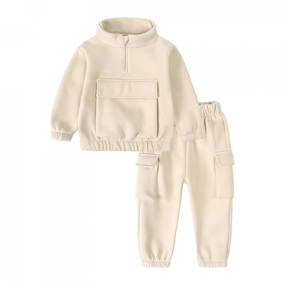 certifiedPrivate Label Kids Long Sleeve Sport Tracksuits Sweatsuit Sets Training Hoodie Casual Style for Boys