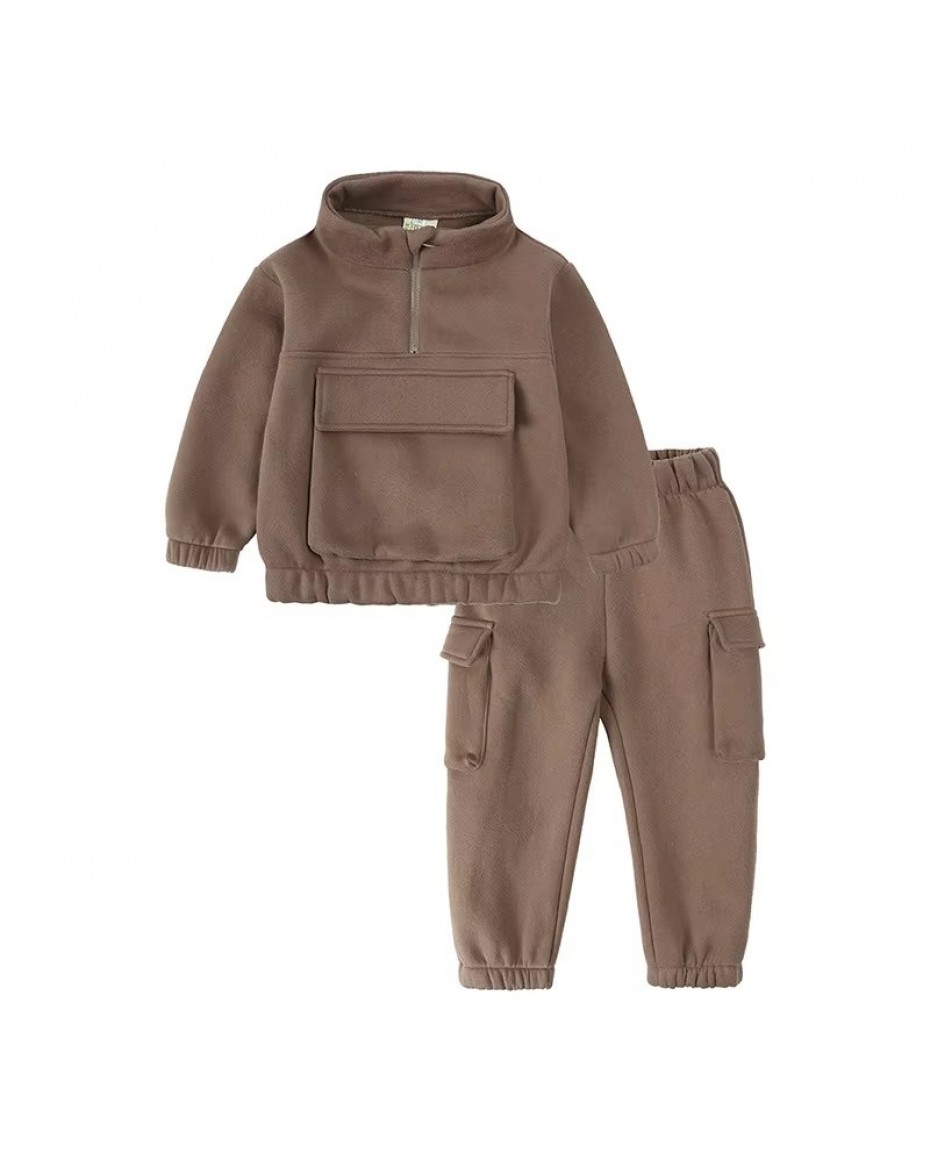 certifiedPrivate Label Kids Long Sleeve Sport Tracksuits Sweatsuit Sets Training Hoodie Casual Style for Boys