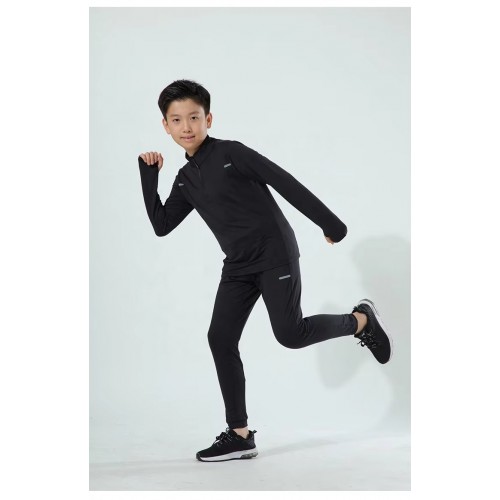 Tracksuit Youth Size Logo 90% Polyester 10% Spandex 2PCS in Set Kids Running Jogging Suit Fitness Clothing Training Wear