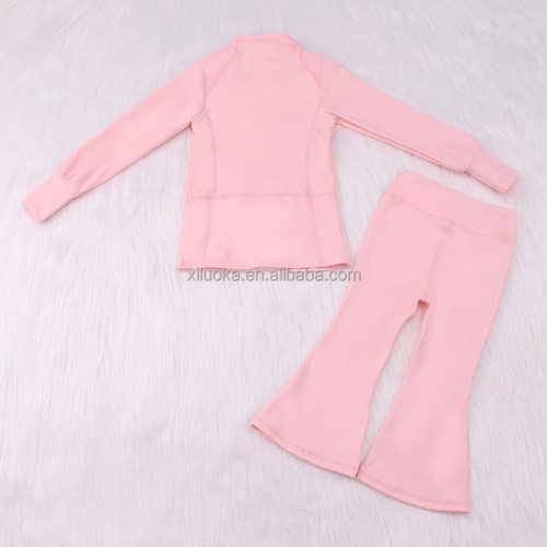 certifiedCustom Sportswear New Spandex High Waist Yoga Wear Children Girls Gym Jacket Long Sleeve Activewear Set 180-day lowest pricesDelivery by Jul