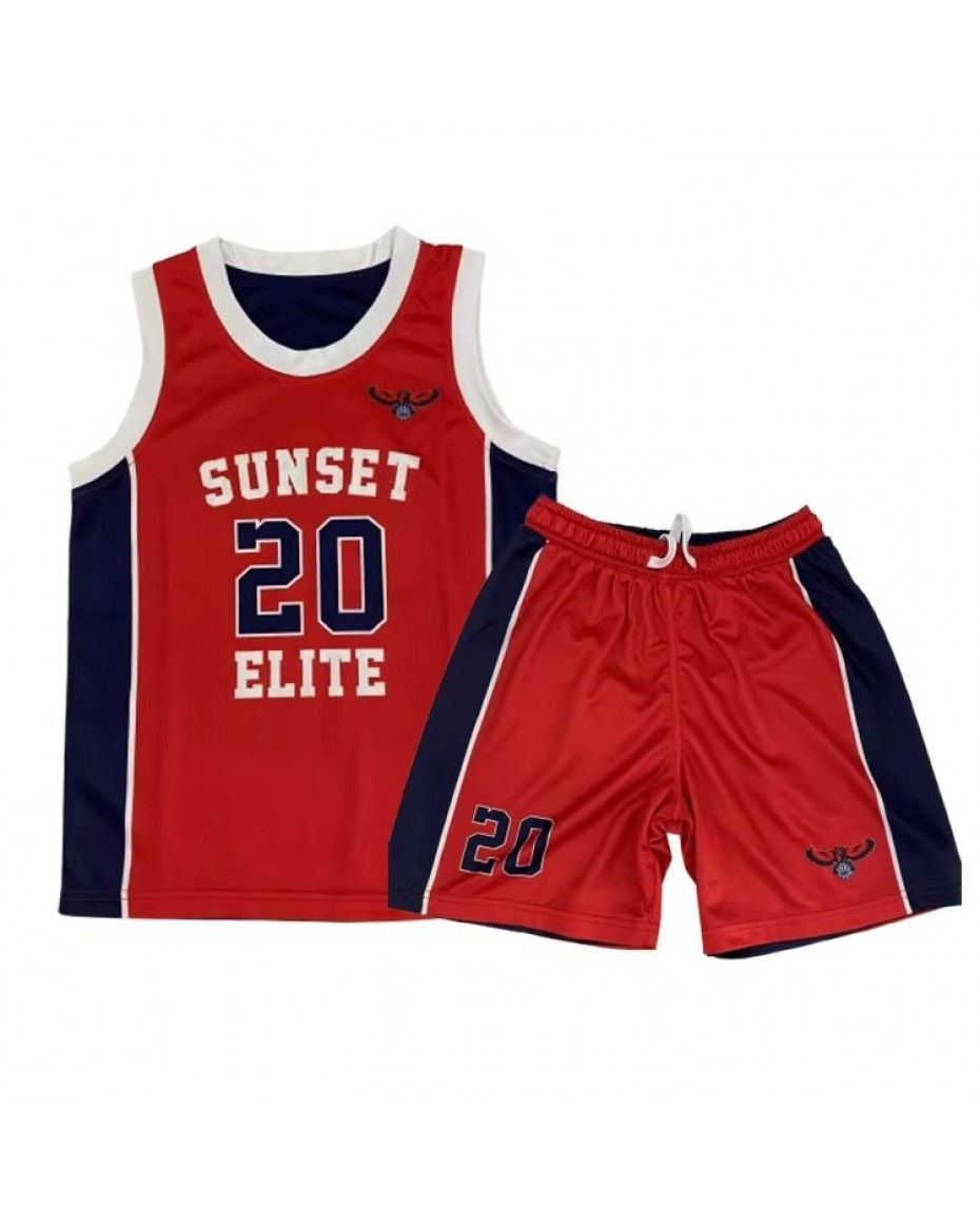 Children's Basketball Uniforms Set for Kids Boys Girls Youth Children and Toddler Size Personalized Summer School Jersey