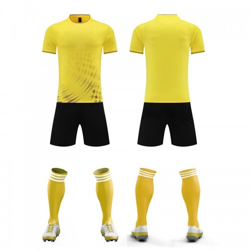 Adult Children's Football Uniform 5-Color Sportswear Team Logo Includes Orange Jersey OEM Service Breathable 100%