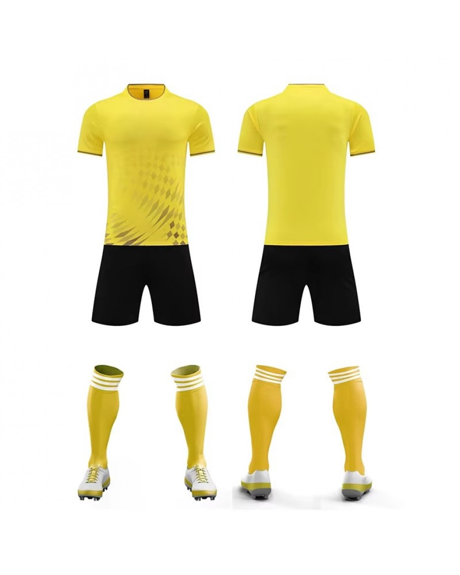 Adult Children's Football Uniform 5-Color Sportswear Team Logo Includes Orange Jersey OEM Service Breathable 100%