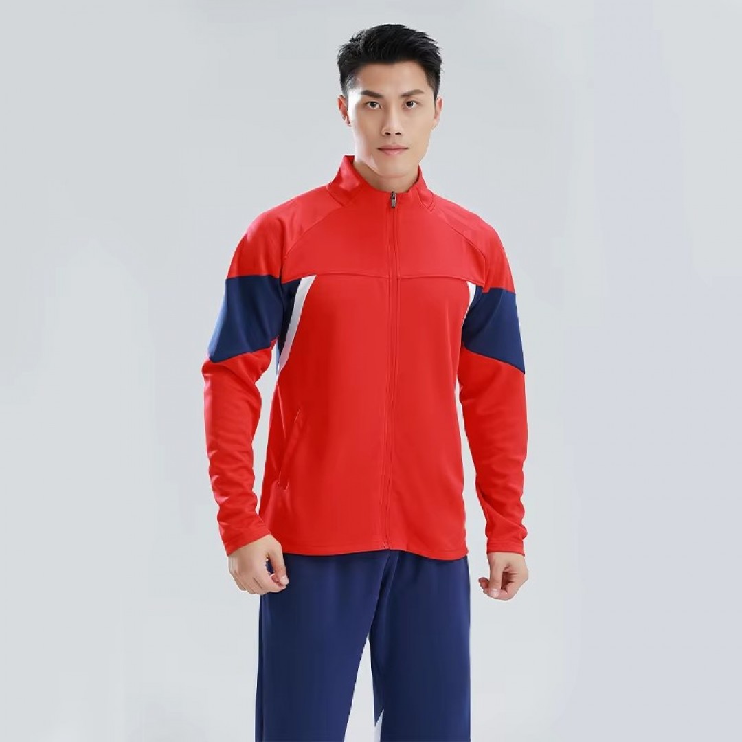 Men's and Children's Long-Sleeved Football Training Suit Autumn Winter Sportswear with Zipper Jacket Top Style Set