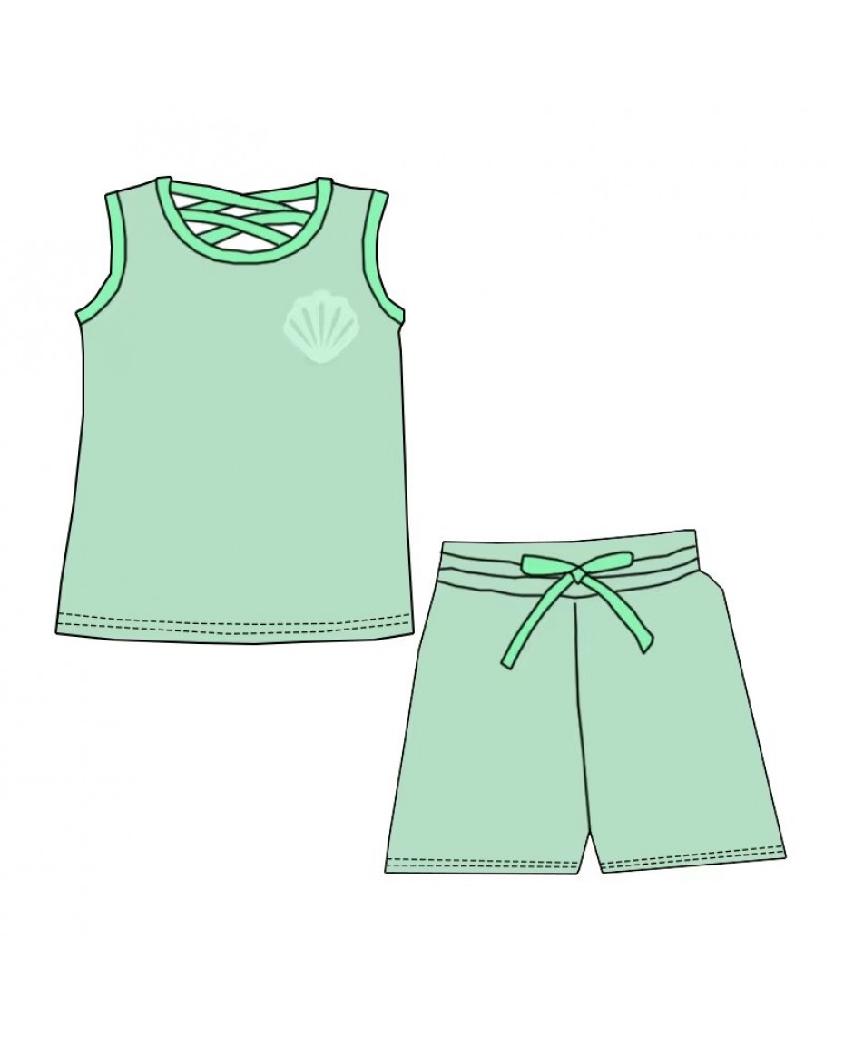 Newly Arrived Girls' Sports Sets, Fitness Yoga Training Sets, Solid-color Printed Design Children's Sets