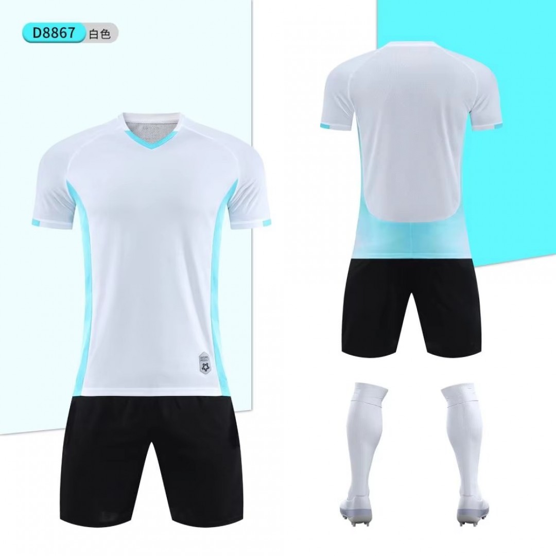 Gradient Color Soccer Wear Children's Football Training Jerseys Blank Uniform Sets Youth Football