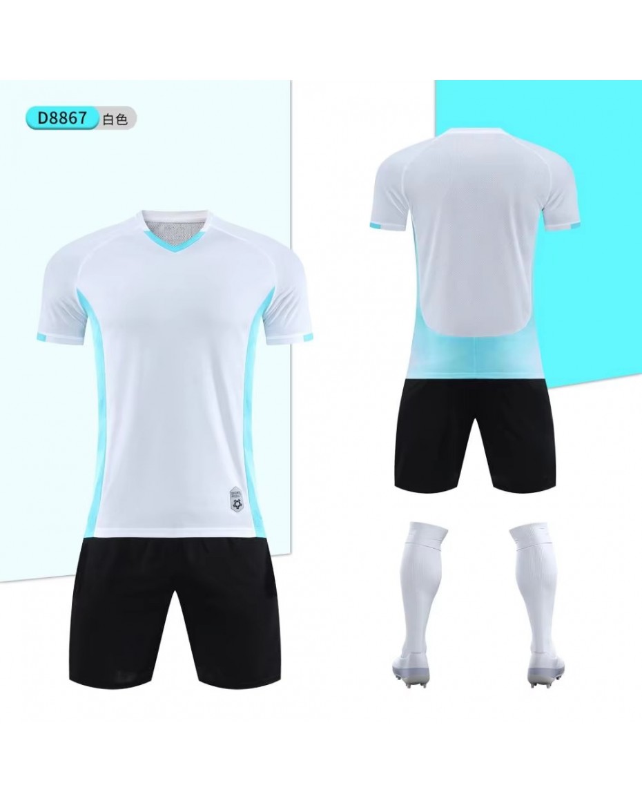 Gradient Color Soccer Wear Children's Football Training Jerseys Blank Uniform Sets Youth Football