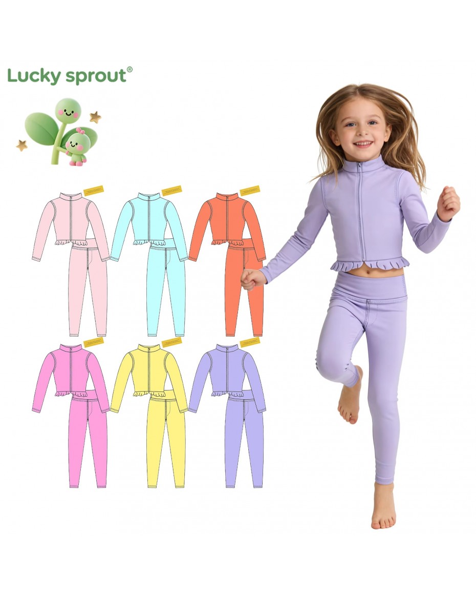 Breathable Nylon Spandex Children Fitness Running Clothes Set High End Girls Yoga Sportswear Fall Style Teen Workout
