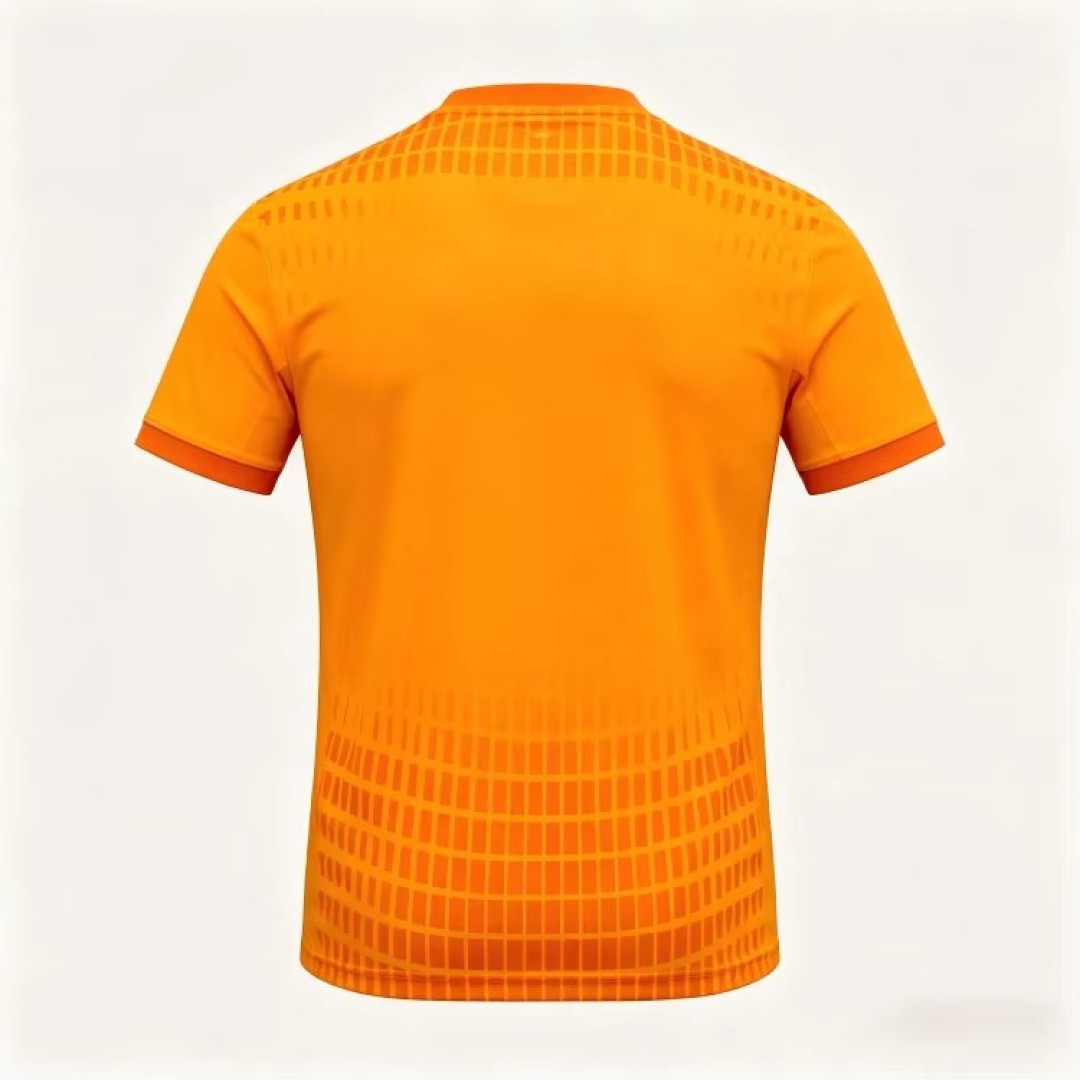 Factory Direct Stylish Orange Soccer Jersey Quick Dry Athletic Football Shirt Logo Team Printed Soccer Wear