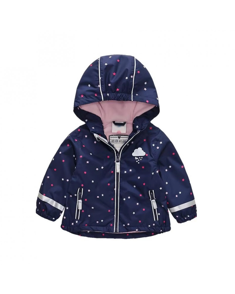 Children's Hoodie Zipper Polyester Raincoat Kids Designer Jacket Sportswear Hiking Clothing Outdoor Waterproof Rain Jacket